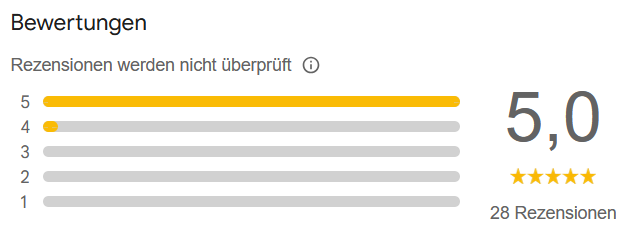 Google Bewertung DJ Ronny LE. Bewertungen mit vier und fünf Sternen, insgesamt 28 Rezensionen.